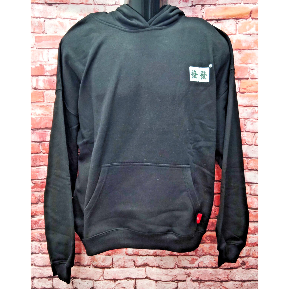 Niepce Hoodie Mens Black Mahjong Graphic Printed Japanese Streetwear Pullover